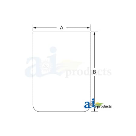 A & I Products Glass, Upper Windshield L/Seal 48" x35" x2" A-4602562